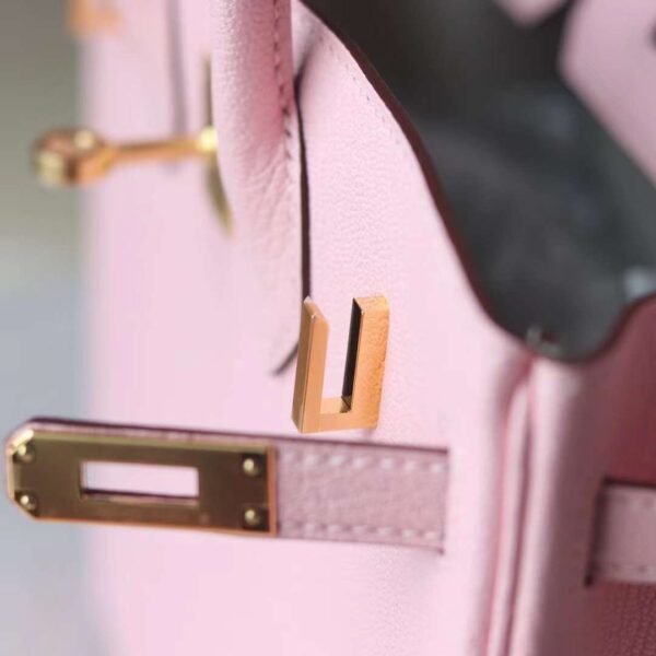 HERMES Birkin 25CM Chever 3Q Rose Sakura/80 Pearl Grey GHW Hardware Special Order
