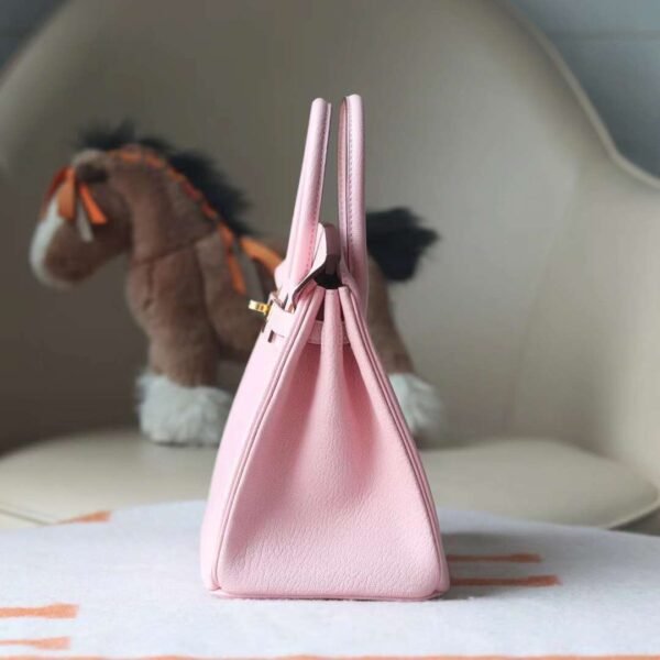 HERMES Birkin 25CM Chever 3Q Rose Sakura/80 Pearl Grey GHW Hardware Special Order