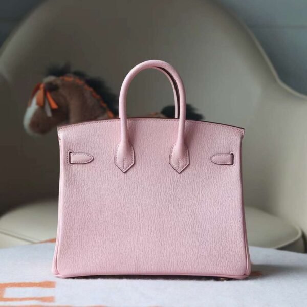 HERMES Birkin 25CM Chever 3Q Rose Sakura/80 Pearl Grey GHW Hardware Special Order