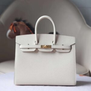 HERMES Birkin 25CM Selling Epsom Leather CK10 Craie GHW Hardware