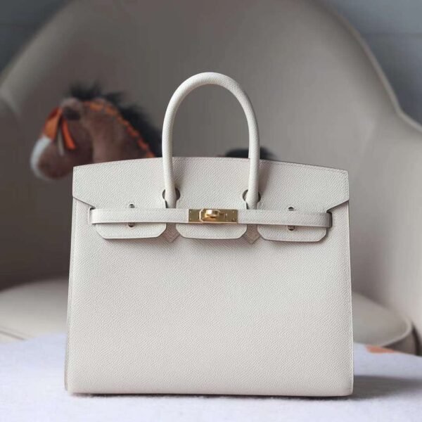 HERMES Birkin 25CM Selling Epsom Leather CK10 Craie GHW Hardware