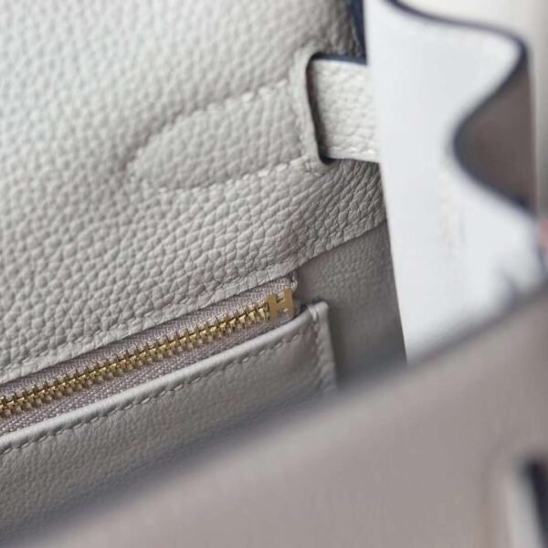 HERMES Kelly 28CM Togo Leather 81 Gris Tourterelle Lnseam GHW Hardware