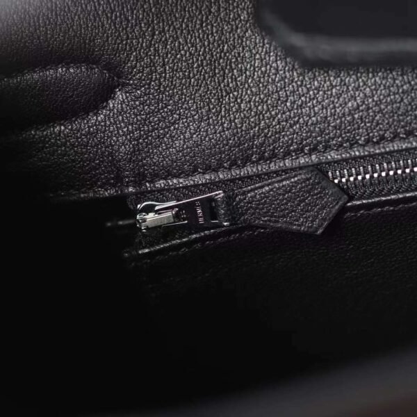 HERMES Birkin Touch 30CM Togo/Matter Crocodile Leather CK89 Noir PHW Hardware