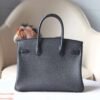 HERMES Birkin Touch 30CM Togo/Matter Crocodile Leather CK89 Noir PHW Hardware