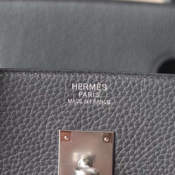 HERMES Birkin 40CM TC Leather 84 Gris Fonce Top PHW Hardware Full Handmade