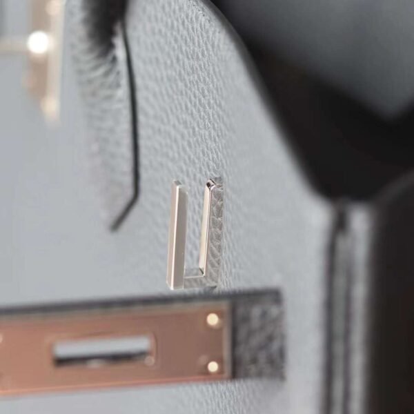HERMES Birkin 40CM TC Leather 84 Gris Fonce Top PHW Hardware Full Handmade