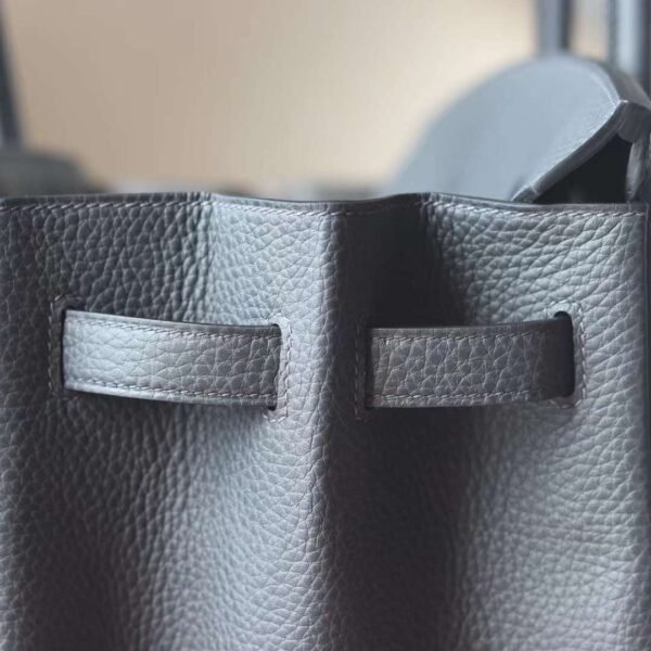 HERMES Birkin 40CM TC Leather 84 Gris Fonce Top PHW Hardware Full Handmade