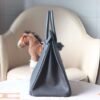 HERMES Birkin 40CM TC Leather 84 Gris Fonce Top PHW Hardware Full Handmade