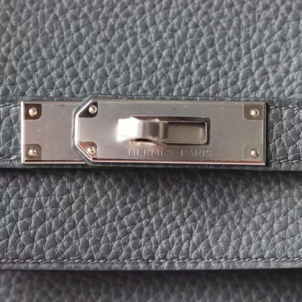 HERMES Birkin 40CM TC Leather 84 Gris Fonce Top PHW Hardware Full Handmade