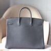 HERMES Birkin 40CM TC Leather 84 Gris Fonce Top PHW Hardware Full Handmade