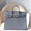 HERMES Birkin 40CM TC Leather 84 Gris Fonce Top PHW Hardware Full Handmade