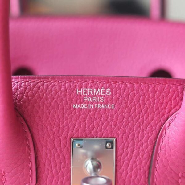 HERMES Birkin 25CM Togo Leather 9i Magnolia PHW Hardware