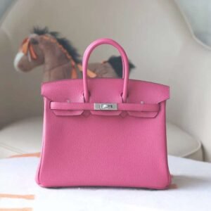 HERMES Birkin 25CM Togo Leather 9i Magnolia PHW Hardware