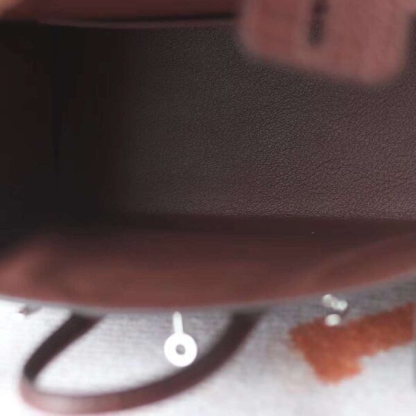 HERMES Birkin 20CM 41 Havane Matter Crocodile PHW Hardware