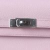 HERMES Kelly To Go Wallet Epsom Leather X9 Mauve Sylvester PHW Hardware