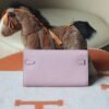 HERMES Kelly To Go Wallet Epsom Leather X9 Mauve Sylvester PHW Hardware