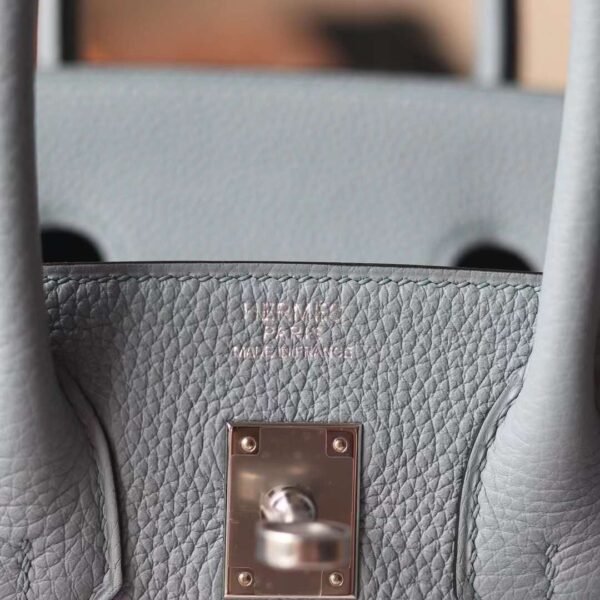 HERMES Birkin 25CM Togo Leather J7 Blue Lin/D0 Berge De Weimer PHW Hardware