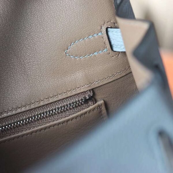HERMES Birkin 25CM Togo Leather J7 Blue Lin/D0 Berge De Weimer PHW Hardware