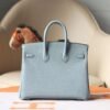 HERMES Birkin 25CM Togo Leather J7 Blue Lin/D0 Berge De Weimer PHW Hardware