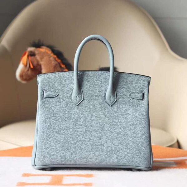 HERMES Birkin 25CM Togo Leather J7 Blue Lin/D0 Berge De Weimer PHW Hardware