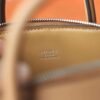 HERMES Mini Bolide Evercolor Leather 0M Chai Top Handmade PHW Hardware