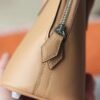 HERMES Mini Bolide Evercolor Leather 0M Chai Top Handmade PHW Hardware