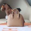 HERMES Mini Bolide Evercolor Leather 0M Chai Top Handmade PHW Hardware