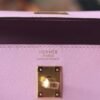 HERMES Kelly 25CM Swift Leather X9 Mauve Sylvester Lnseam Handmade GHW Hardware