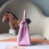 HERMES Kelly 25CM Swift Leather X9 Mauve Sylvester Lnseam Handmade GHW Hardware