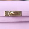 HERMES Kelly 25CM Swift Leather X9 Mauve Sylvester Lnseam Handmade GHW Hardware