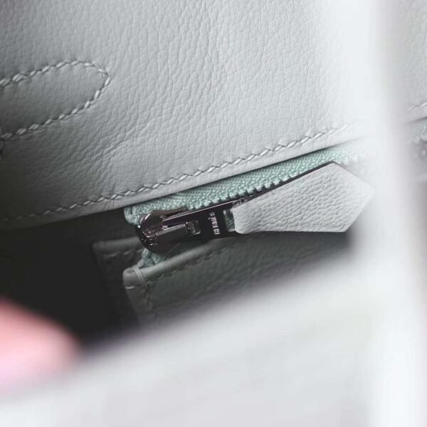 HERMES Birkin 25CM 0V Gris Ciment Matter Crocodile PHW Hardware
