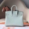 HERMES Birkin 25CM 0V Gris Ciment Matter Crocodile PHW Hardware