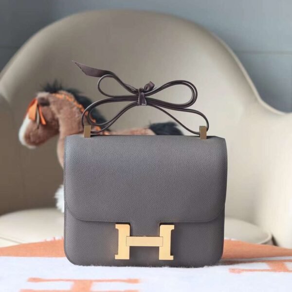 HERMES Constance 24CM 8F Etain Epsom Leather GHW Hardware