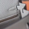 HERMES Kelly 25CM M8 Gris Asphalt Togo Leather Lnseam GHW Handmade Hardware