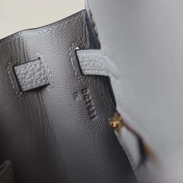 HERMES Kelly 25CM M8 Gris Asphalt Togo Leather Lnseam GHW Handmade Hardware