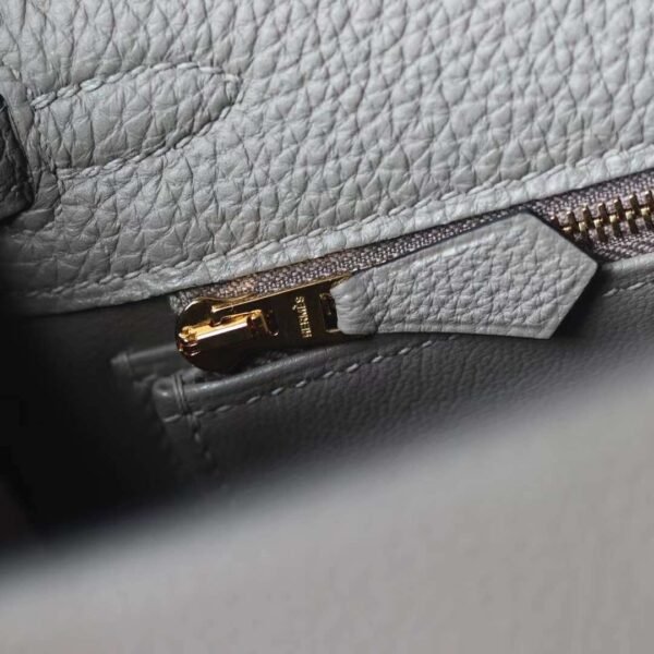 HERMES Kelly 25CM M8 Gris Asphalt Togo Leather Lnseam GHW Handmade Hardware