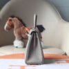 HERMES Kelly 25CM M8 Gris Asphalt Togo Leather Lnseam GHW Handmade Hardware