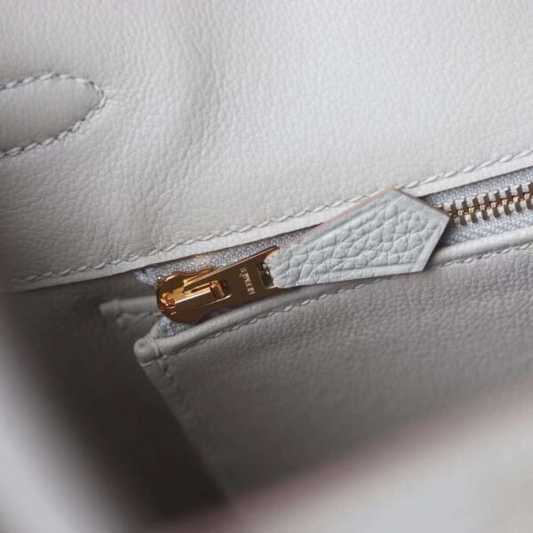 HERMES Birkin 25CM Bag Togo Leather 80 Pearl Grey GHW Hardware