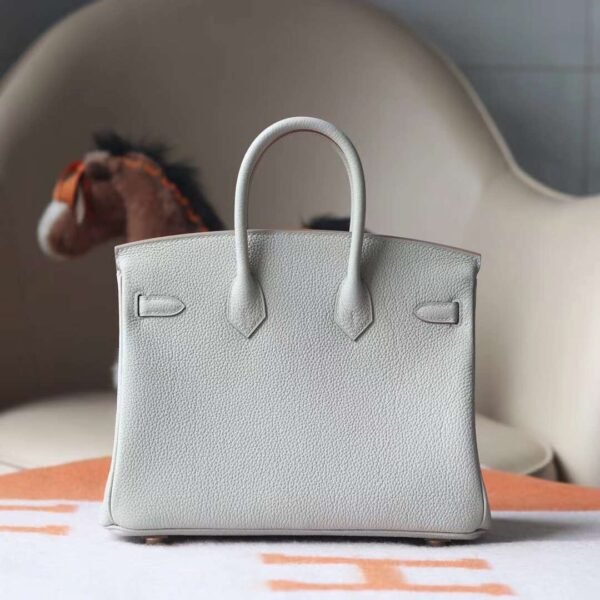 HERMES Birkin 25CM Bag Togo Leather 80 Pearl Grey GHW Hardware