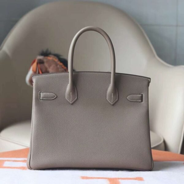 HERMES Birkin 30CM Togo Leather CK18 Etoupe PHW Hardware
